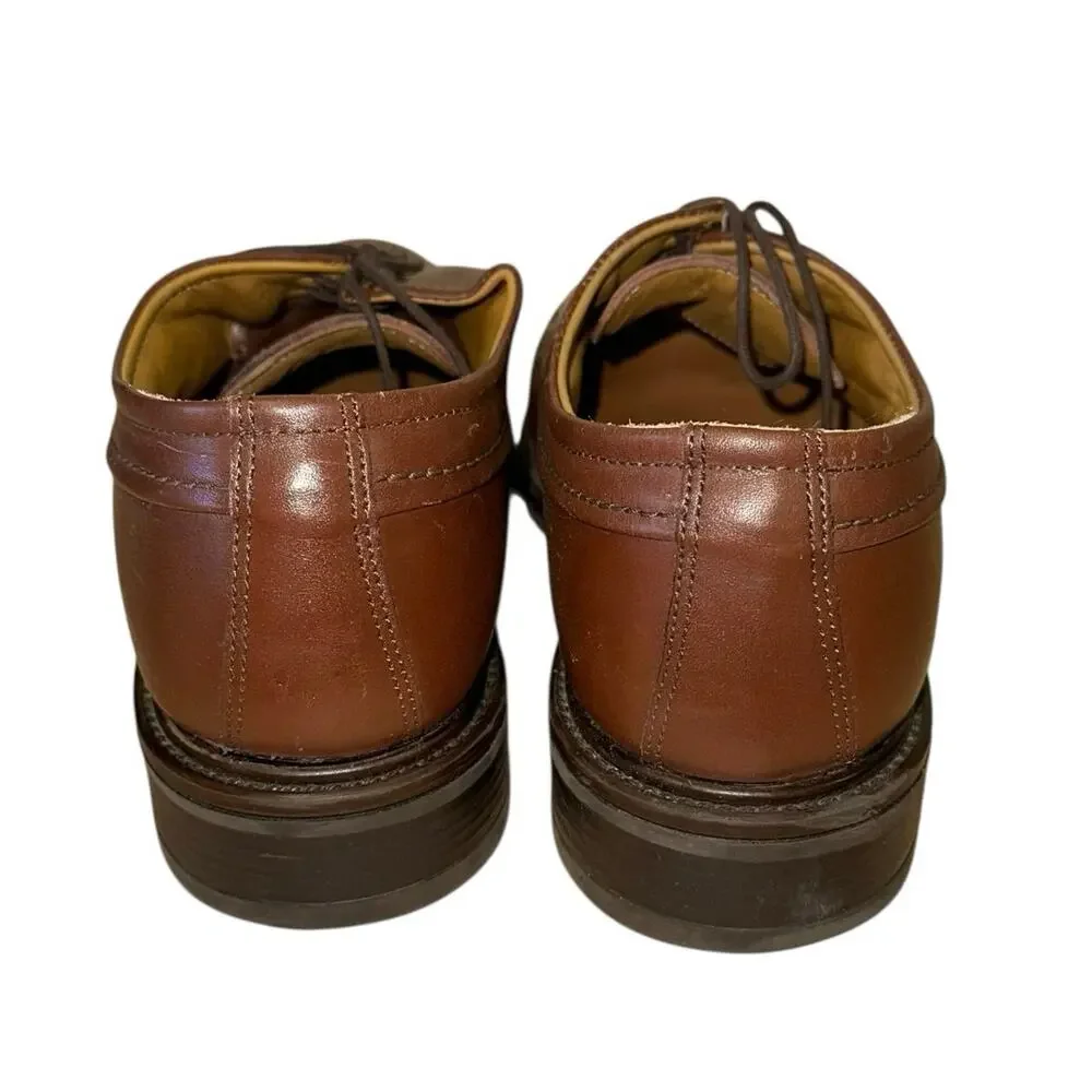 Croft & Barrow Made in Italy Leather Oxford Shoes Men's 9.5 Brown Lace‎ Up Dress